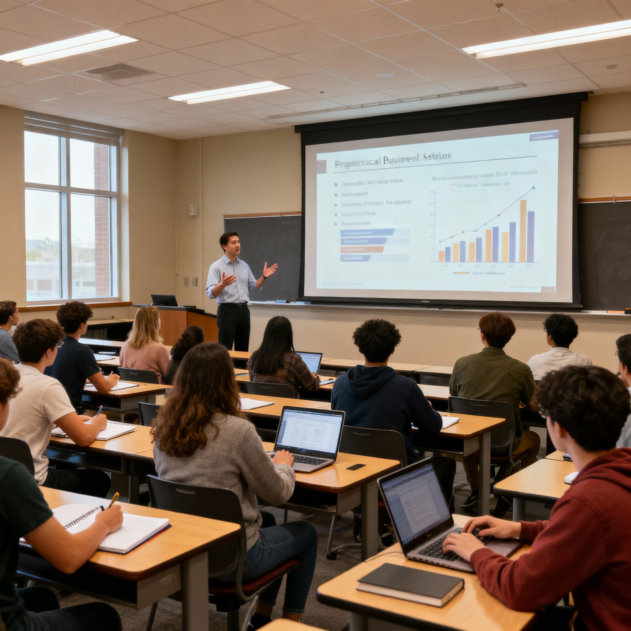 studenci w sali na zajęciach