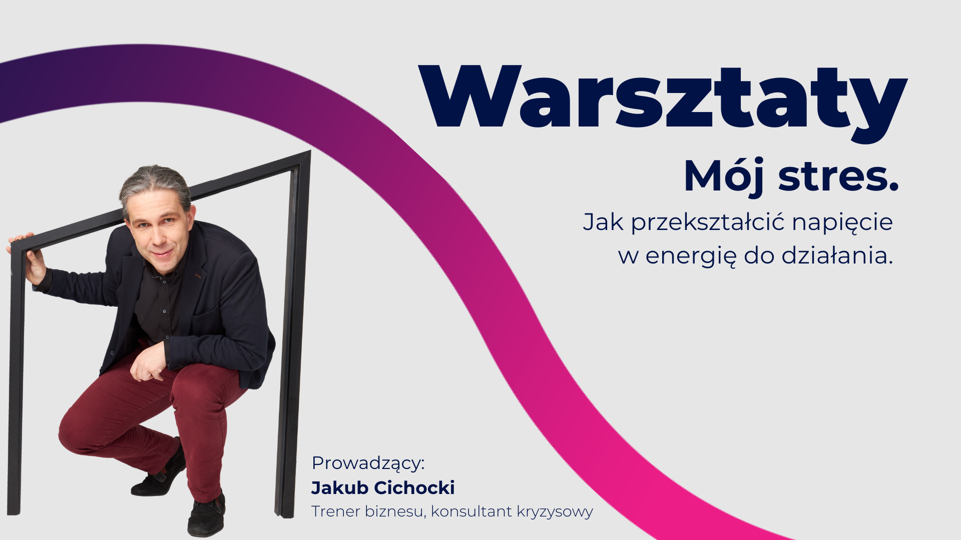 Jakub Cichocki, prowadzaćy warsztaty Mój stres